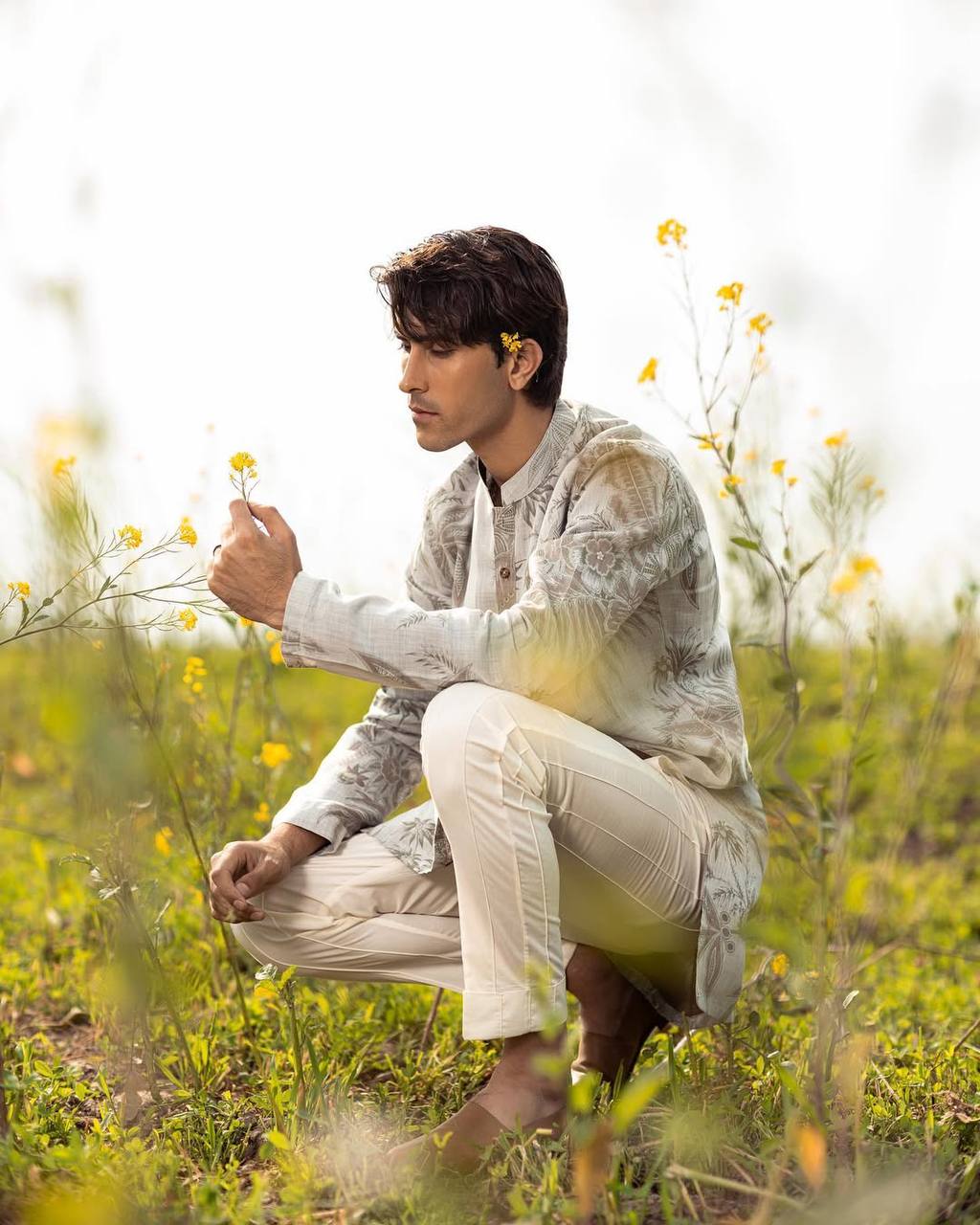 DUPLICE PRINTED IRISH COTTON PRINTED KURTA  PAJAMA SET FOR MEN'S