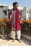 WINE KURTA WITH PANT WITH DUPATTA