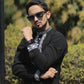 Black Neck Embroidered Work Men's Kurta with Pajama
