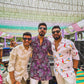 PURPLE MIX FLOWER PRINTED KURTA PAJAMA  SET
