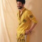 MUSTARD PARROT DAMAN WORK KURTA PAJAMA SET FOR MENS