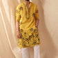 MUSTARD PARROT DAMAN WORK KURTA PAJAMA SET FOR MENS