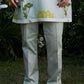 MIST GREEN FLORAL BLOCK PRINTED KURTA PAJAMA SET FOR MENS