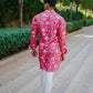 JEWELLED PRINTED KURTA WITH PAJAMA SET FOR MEN