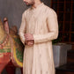 GOLD  LEAF DAMAN SEQUENCE EMBROIDERED WORK KURTA PAJAMA SET