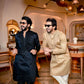 BLACK NECK EMBROIDERD MENS KURTA SET