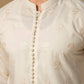 WHITE EMBROIDERED KURTA PAJAMA SET FOR MEN'S