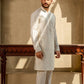 WHITE EMBROIDERED KURTA PAJAMA SET FOR MEN'S