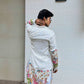WHITE COW N BUTTI EMBRODERD WORK KURTA SET