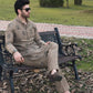 DUSTY GREY BUTTA PRINTED WORK KURTA PAJAMA SET FOR MEN'S