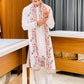 Regal White Silk Kurta Set With Dupatta