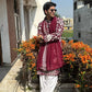 WINE KURTA WITH PANT WITH DUPATTA